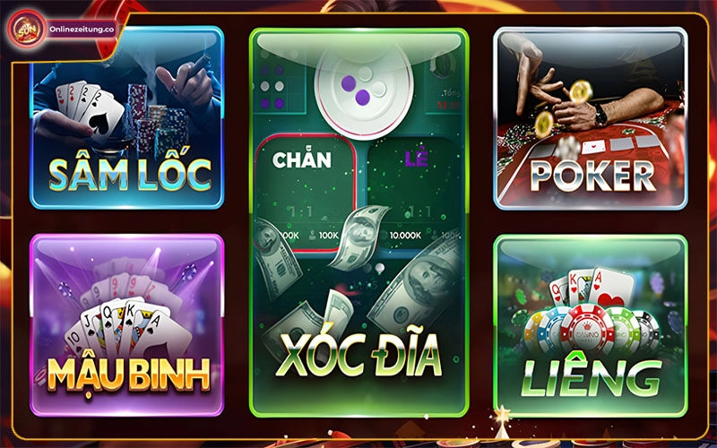 Các trò chơi nổi bật tạo nên danh tiếng của casino Sunwin