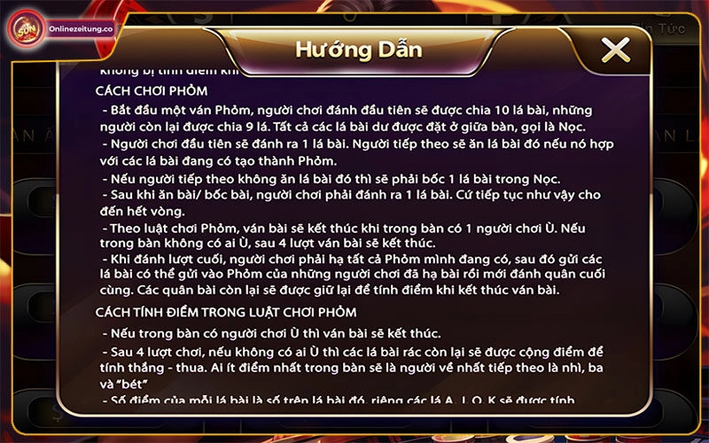 Hướng dẫn chơi phỏm Sunwin chi tiết