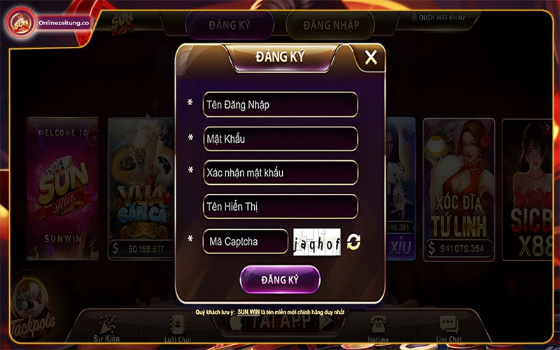 Hướng dẫn đăng ký chơi Sunwin