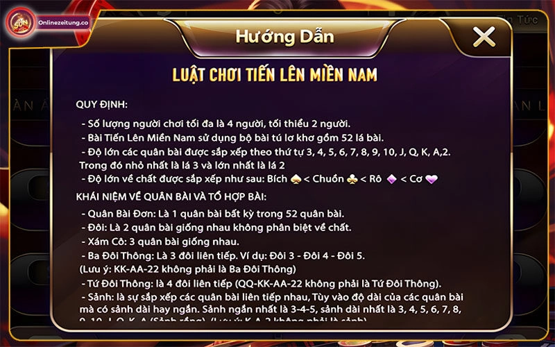 Khám phá tiến lên miền nam tại Sunwin