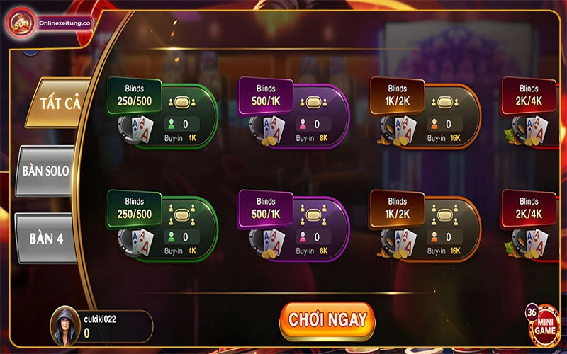 Poker Sunwin | Vén Màn Không Gian Kiếm Tiền Hiệu Quả